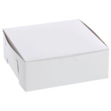 white cake box